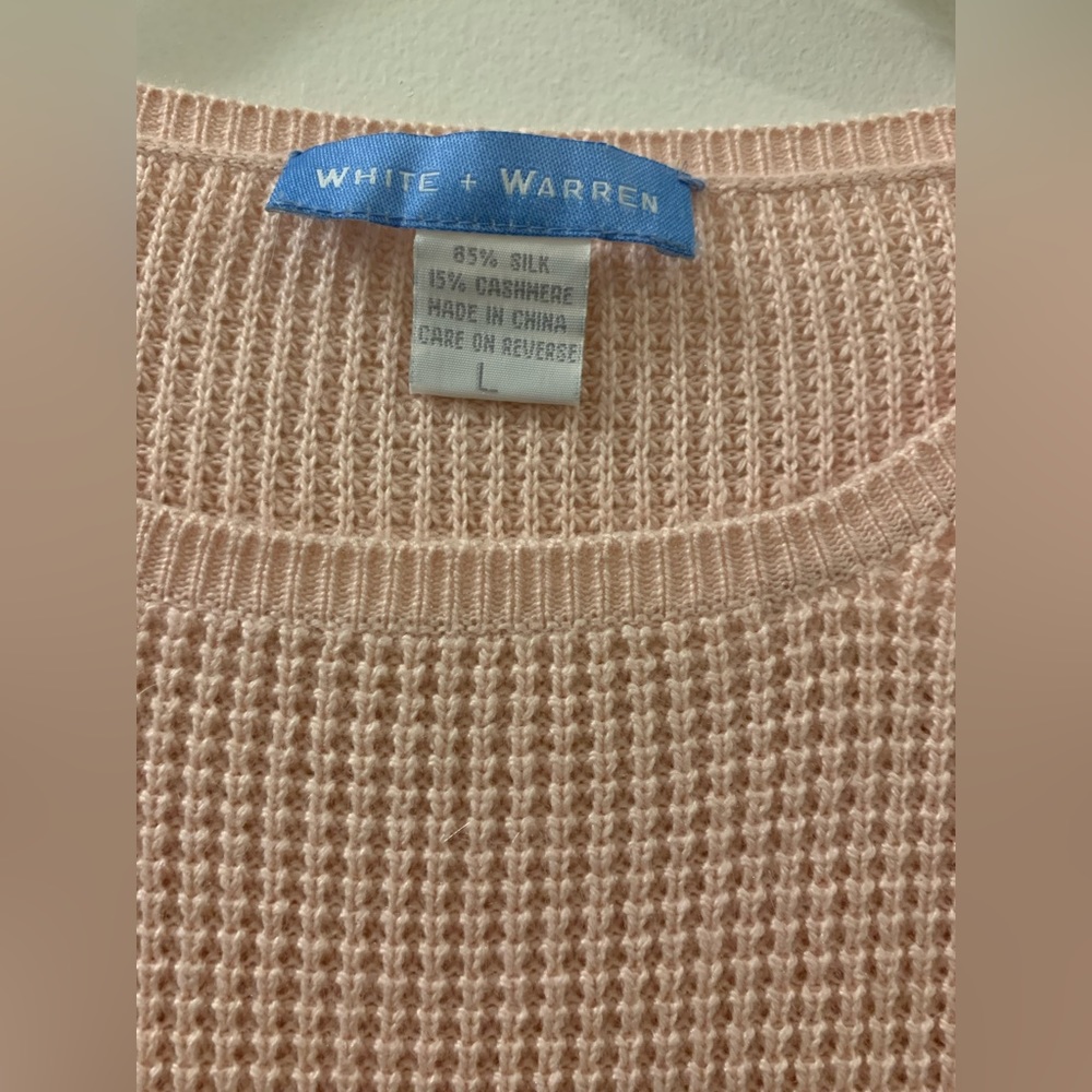 White+Warren women’s short sleeve lightweight spring pastel preppy size Large - Picture 4 of 7